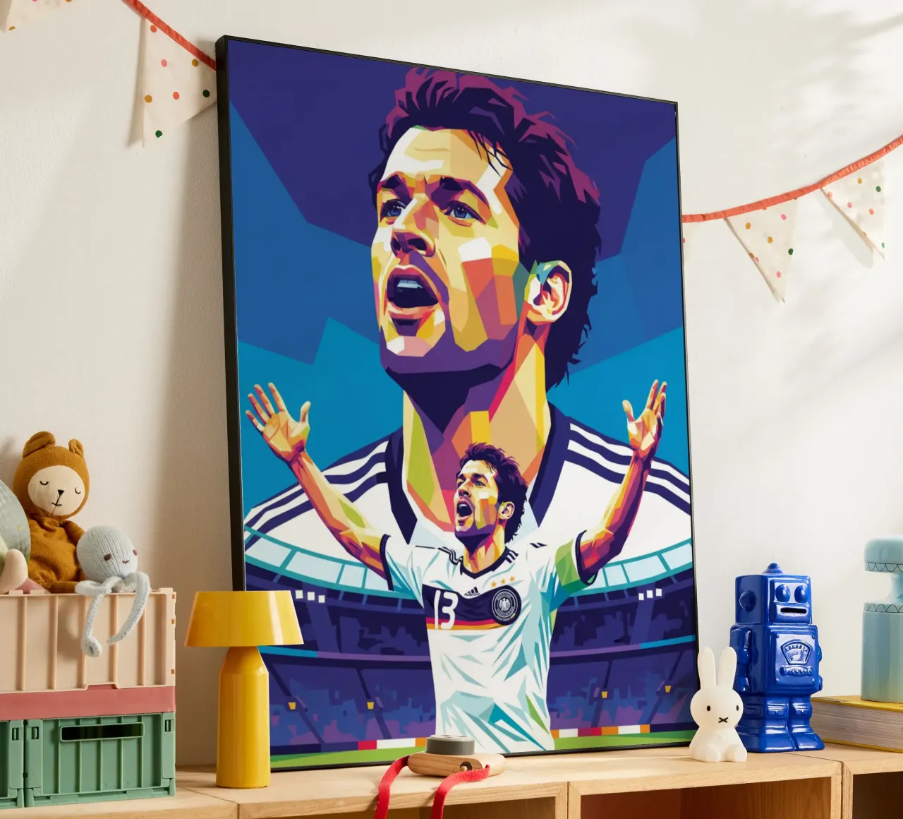 Michael Ballack pop art colorata alluminio dibond da Hantamrata