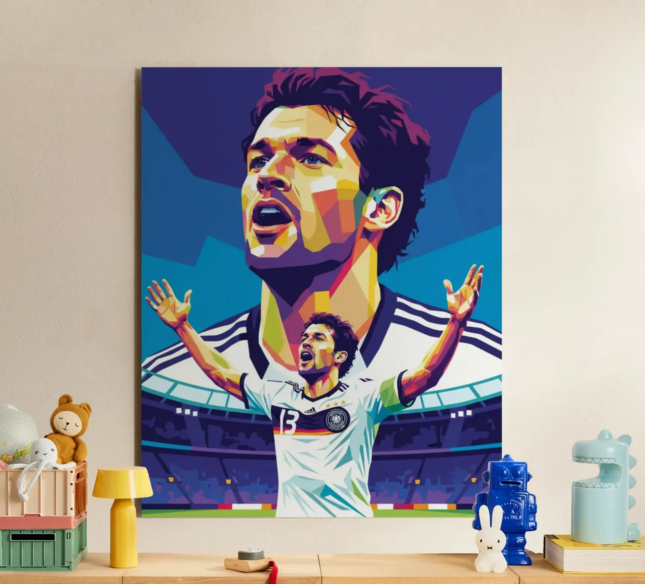 Michael Ballack pop art colorata alluminio dibond da Hantamrata