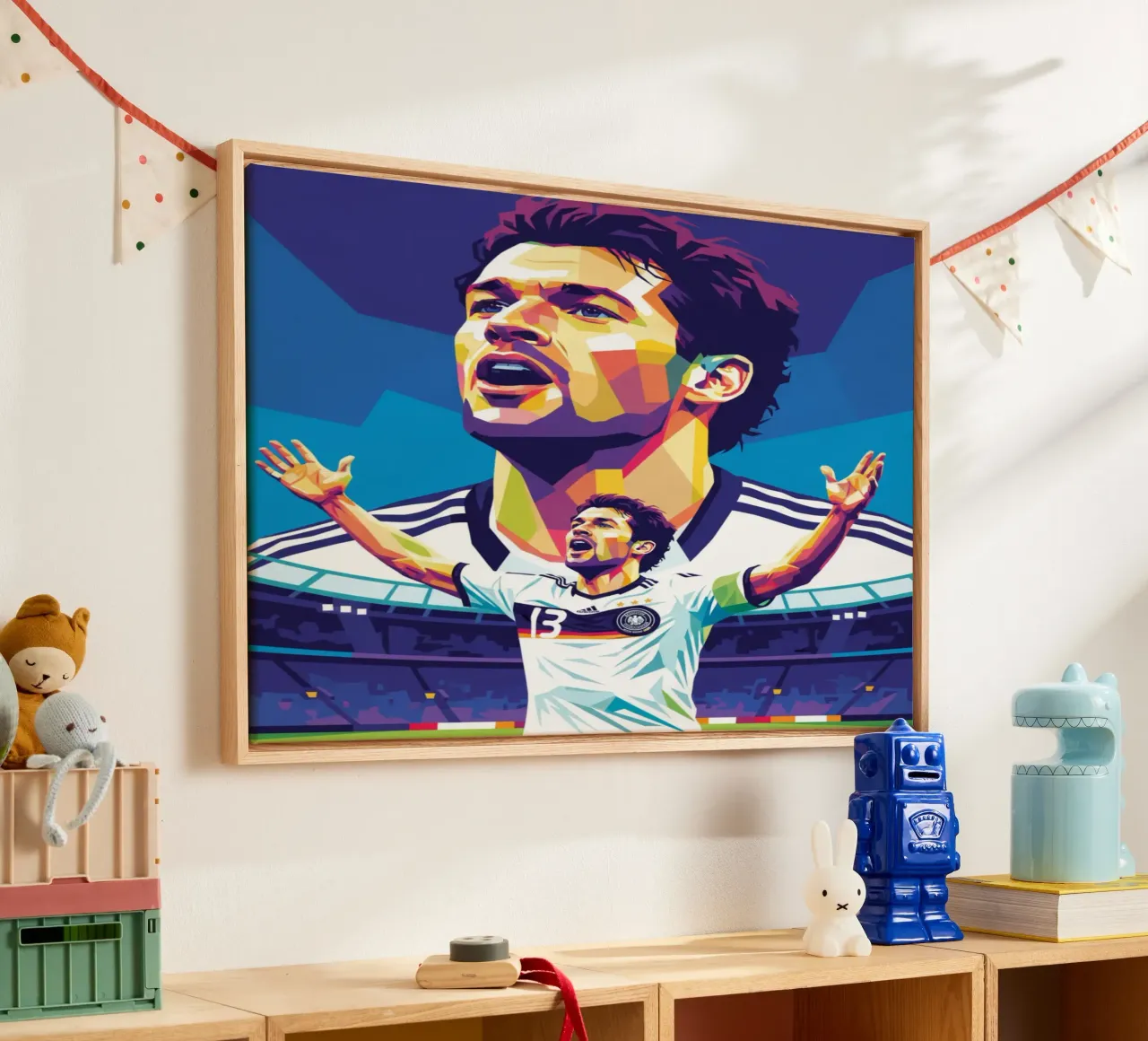 Michael Ballack pop art colorata tela da Hantamrata