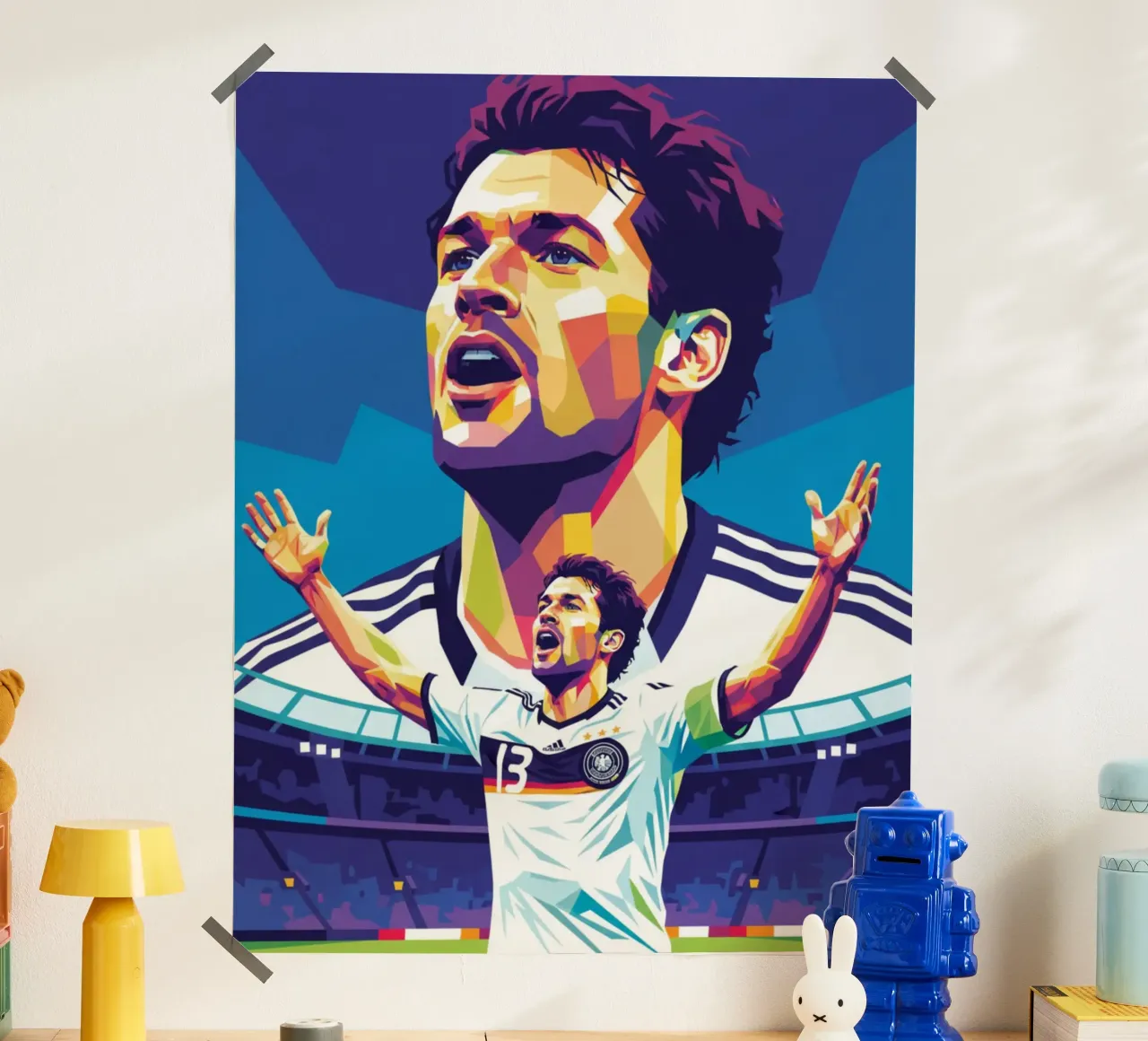 Michael Ballack pop art colorata carta hahnemühle da Hantamrata