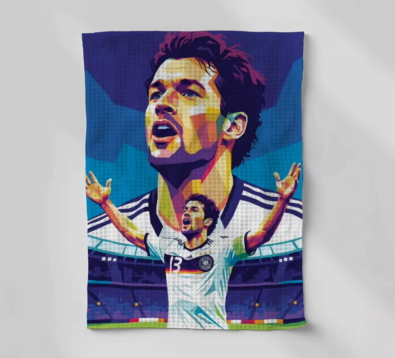 Michael Ballack pop art colorata canovaccio da cucina da Hantamrata