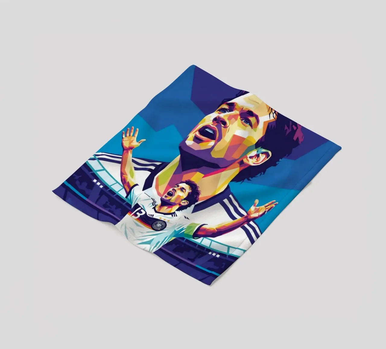 Michael Ballack pop art colorata coperta in pile da Hantamrata