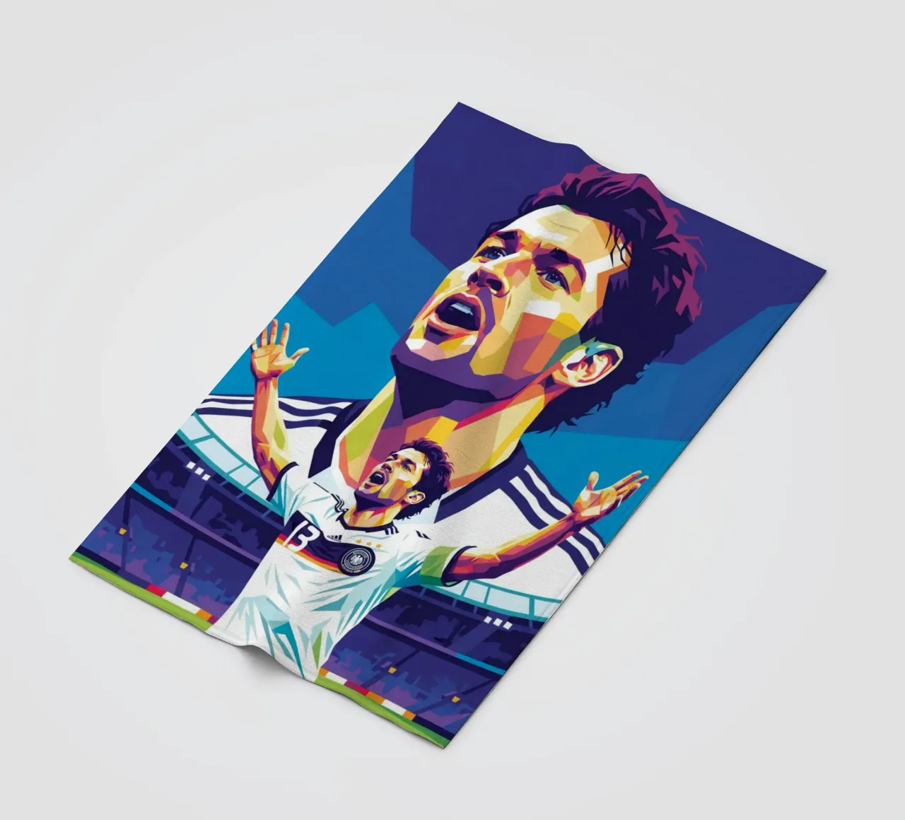 Michael Ballack pop art colorata coperta in pile da Hantamrata