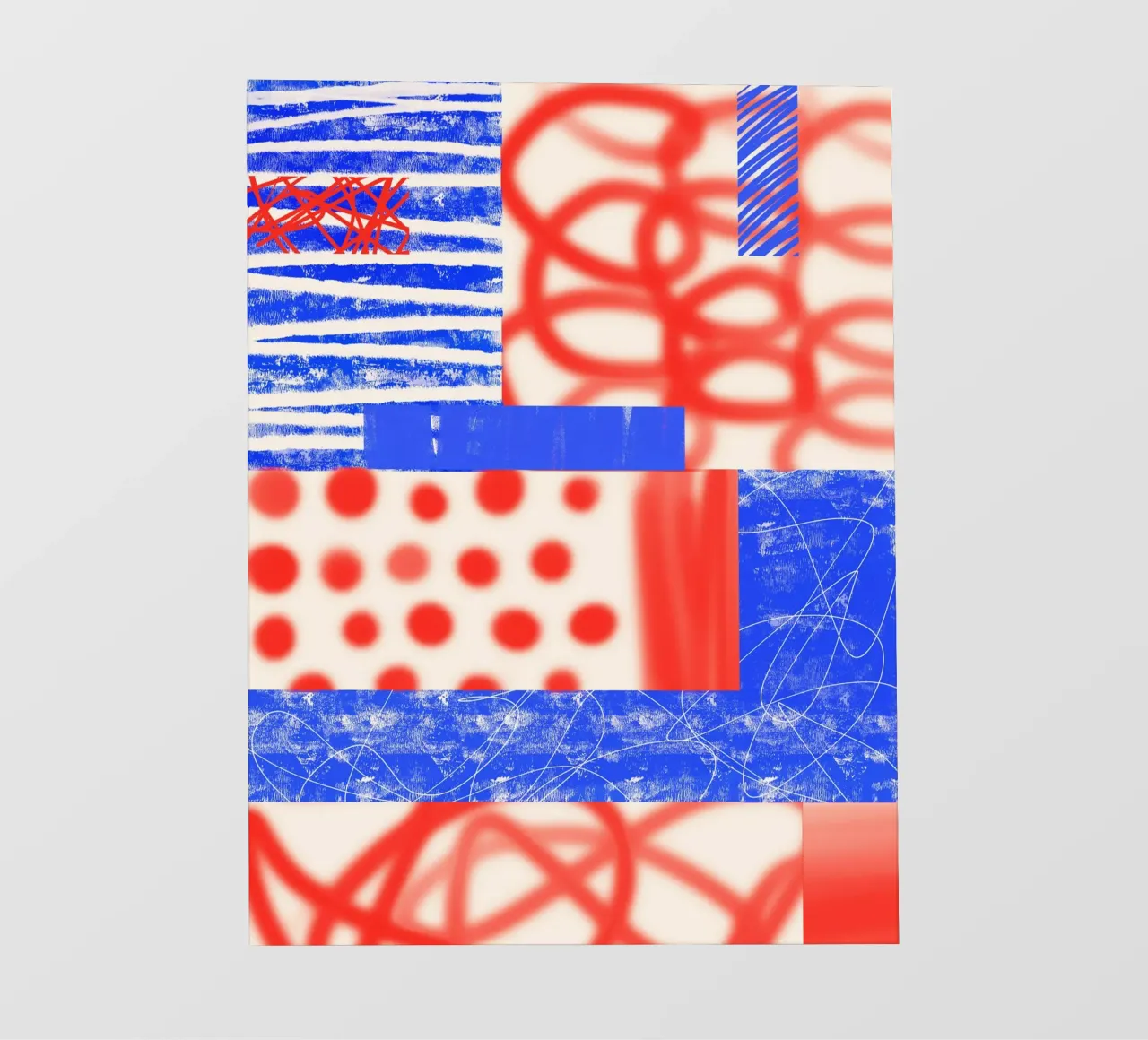 Red and Blue Abstract pellicola backlit da Kim Hubball Studio