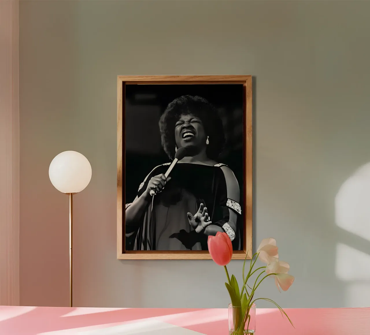 Sarah Vaughan alluminio dibond da Type & Tape