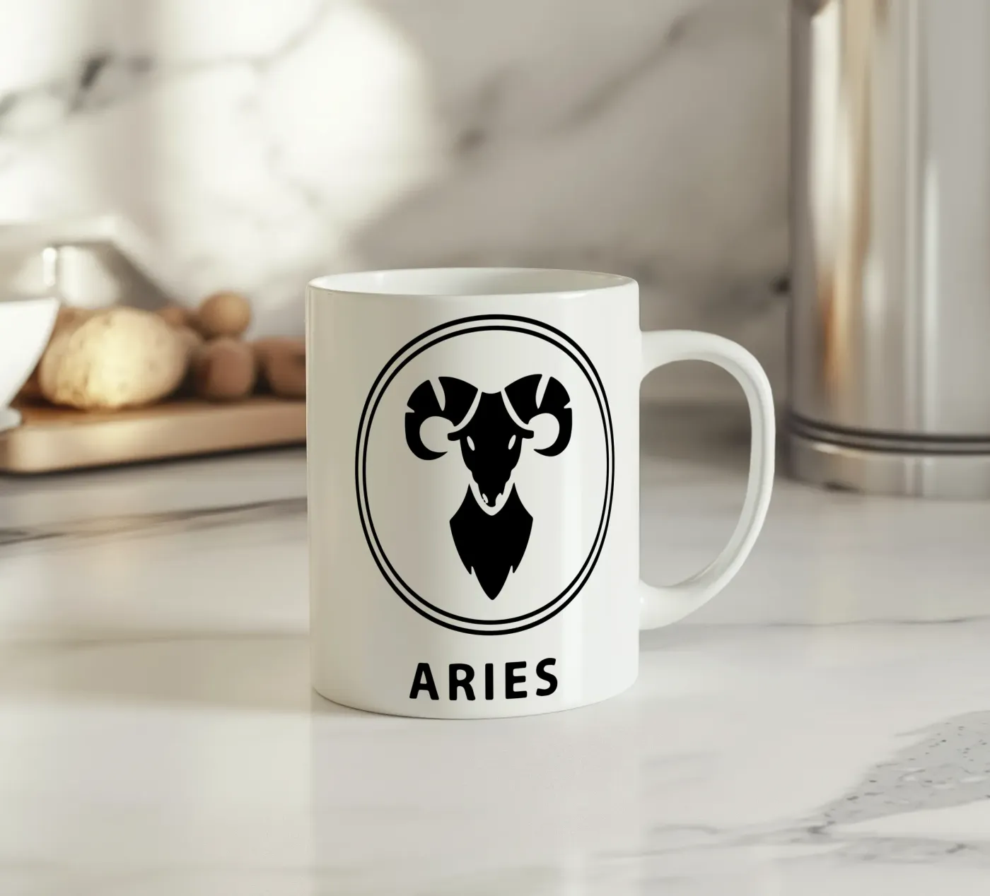 ARIES ceramic mug by Raffasya Shop