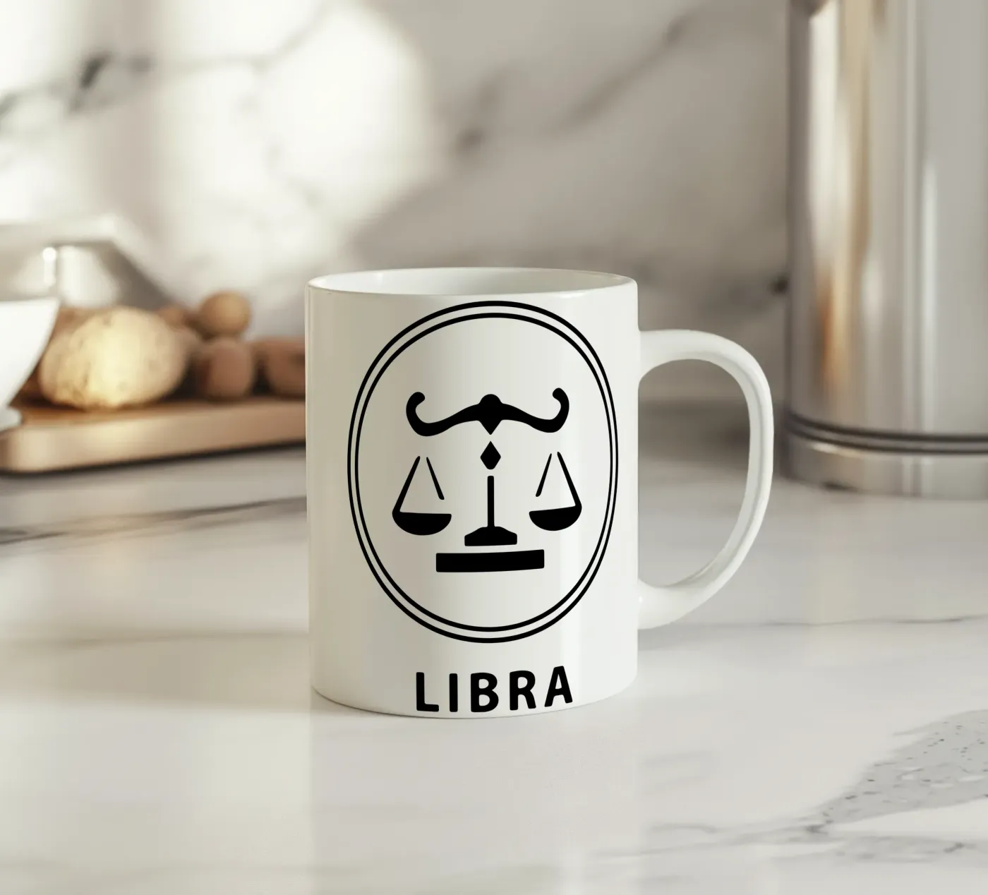 LIBRA ceramic mug by Raffasya Shop