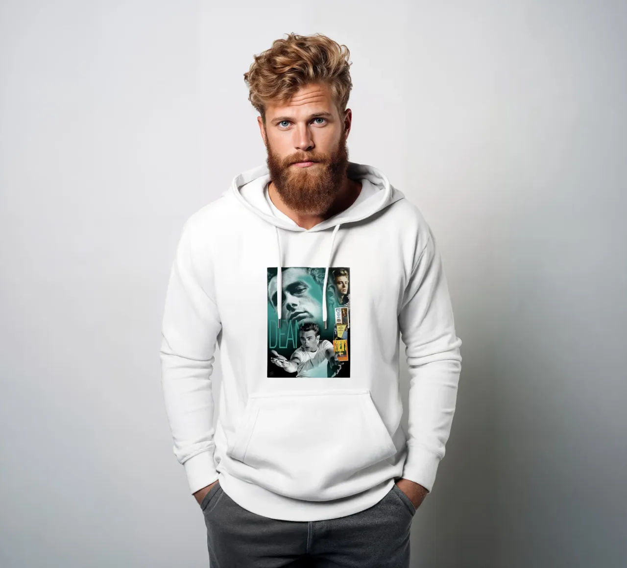 James Dean Portrait Collage felpa con cappuccio da DesmondBates