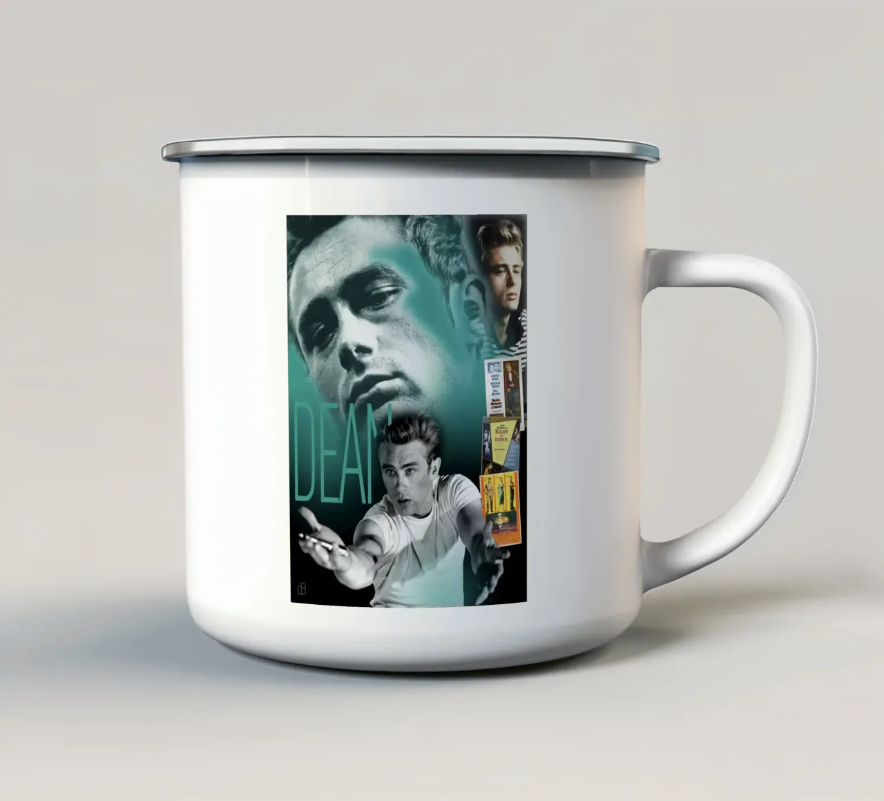 James Dean Portrait Collage tazza in smalto da DesmondBates