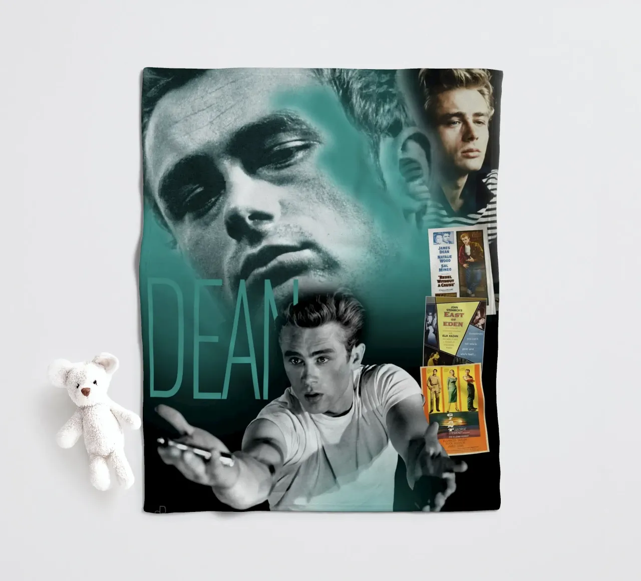 James Dean Portrait Collage coperta in pile da DesmondBates