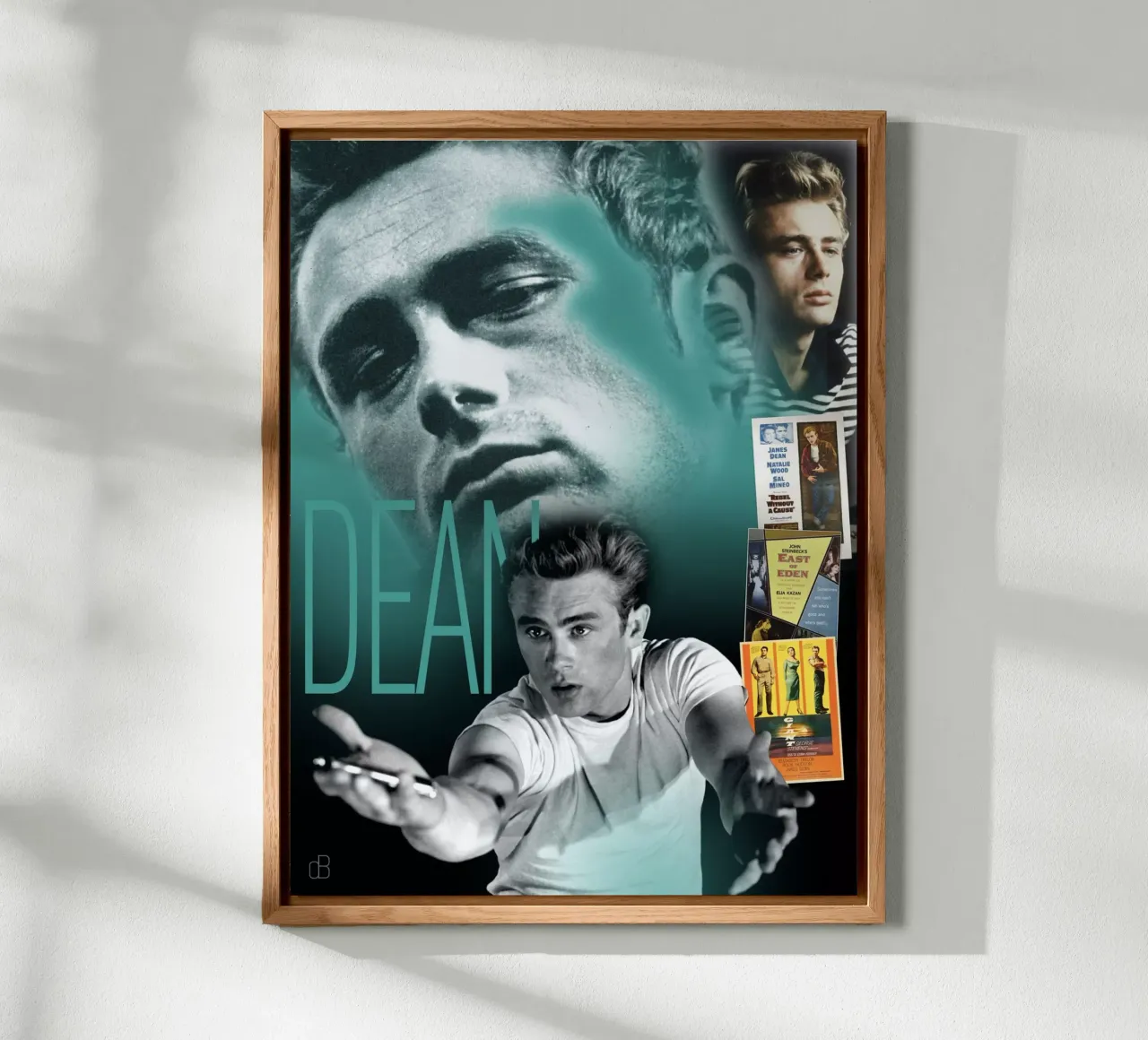 James Dean Portrait Collage alluminio dibond da DesmondBates