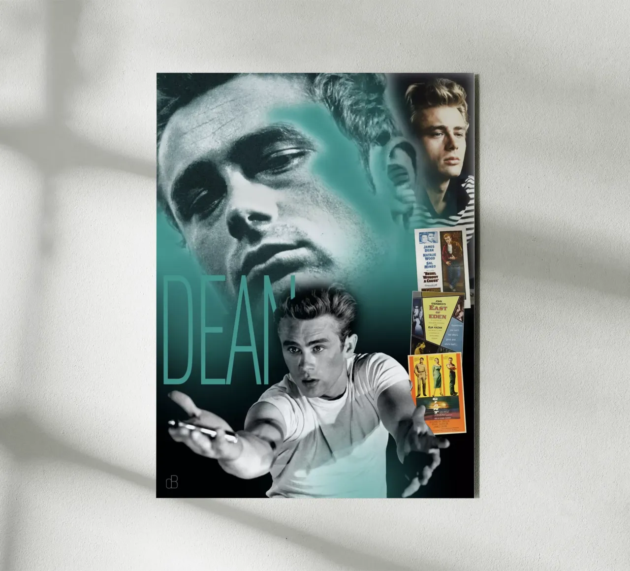 James Dean Portrait Collage alluminio dibond da DesmondBates