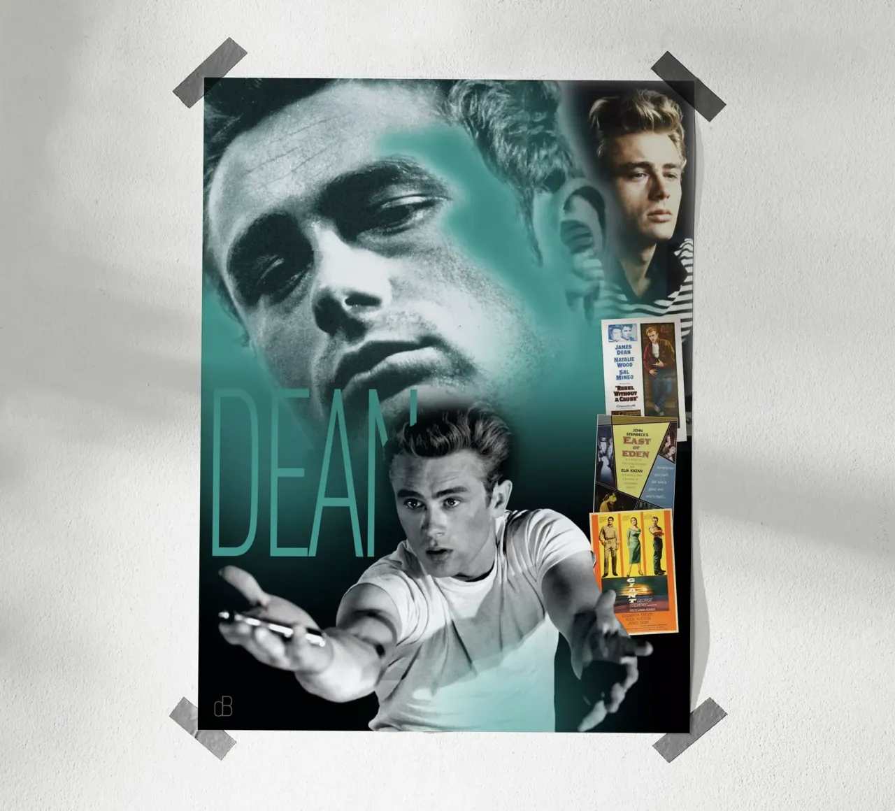 James Dean Portrait Collage carta hahnemühle da DesmondBates