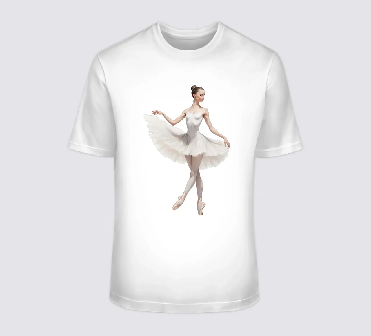 Ballerina con tutù e body bianco sulle punte t-shirt da DesignDoodle