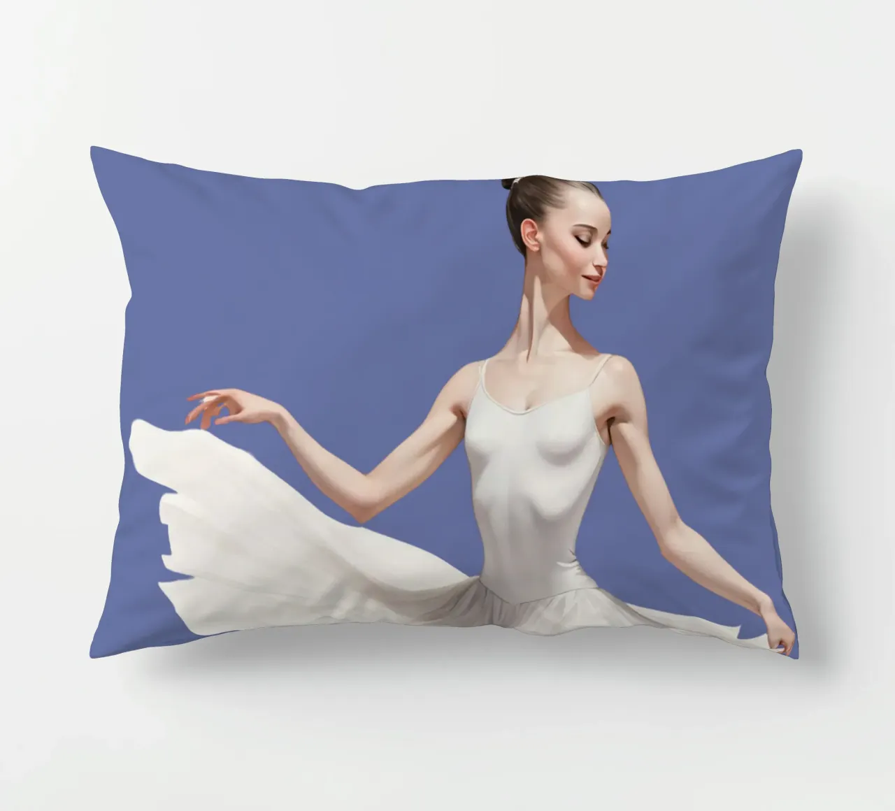 Ballerina con tutù e body bianco sulle punte cuscino da DesignDoodle