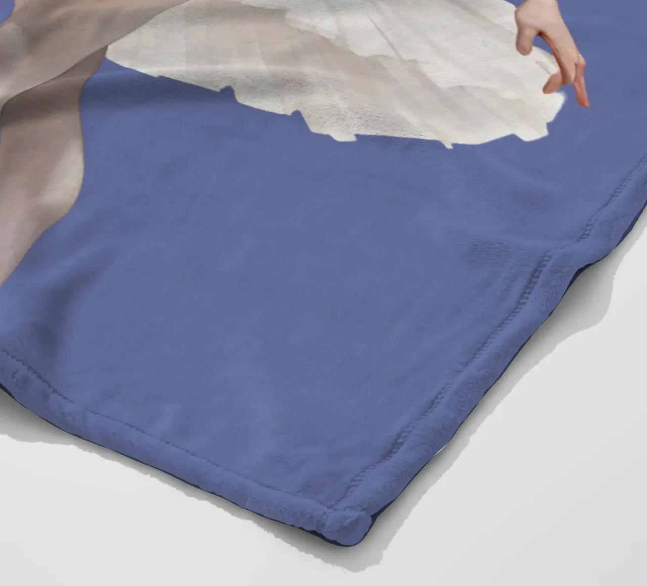 Ballerina in white tutu and leotard on pointe fleece blanket by DesignDoodle
