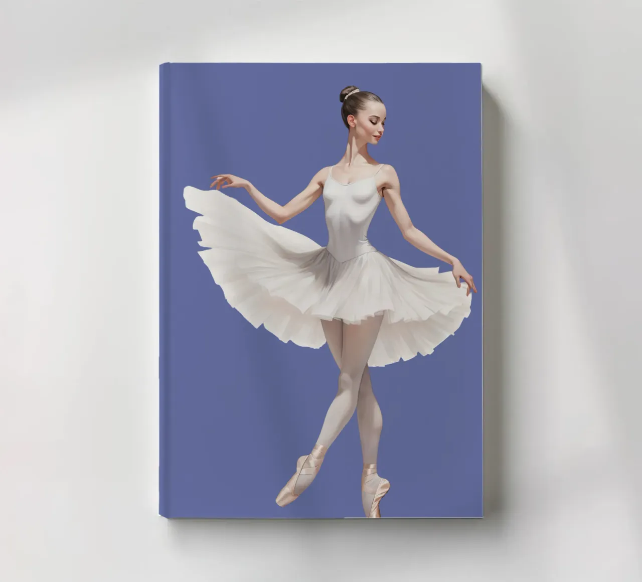 Ballerina con tutù e body bianco sulle punte diario da DesignDoodle