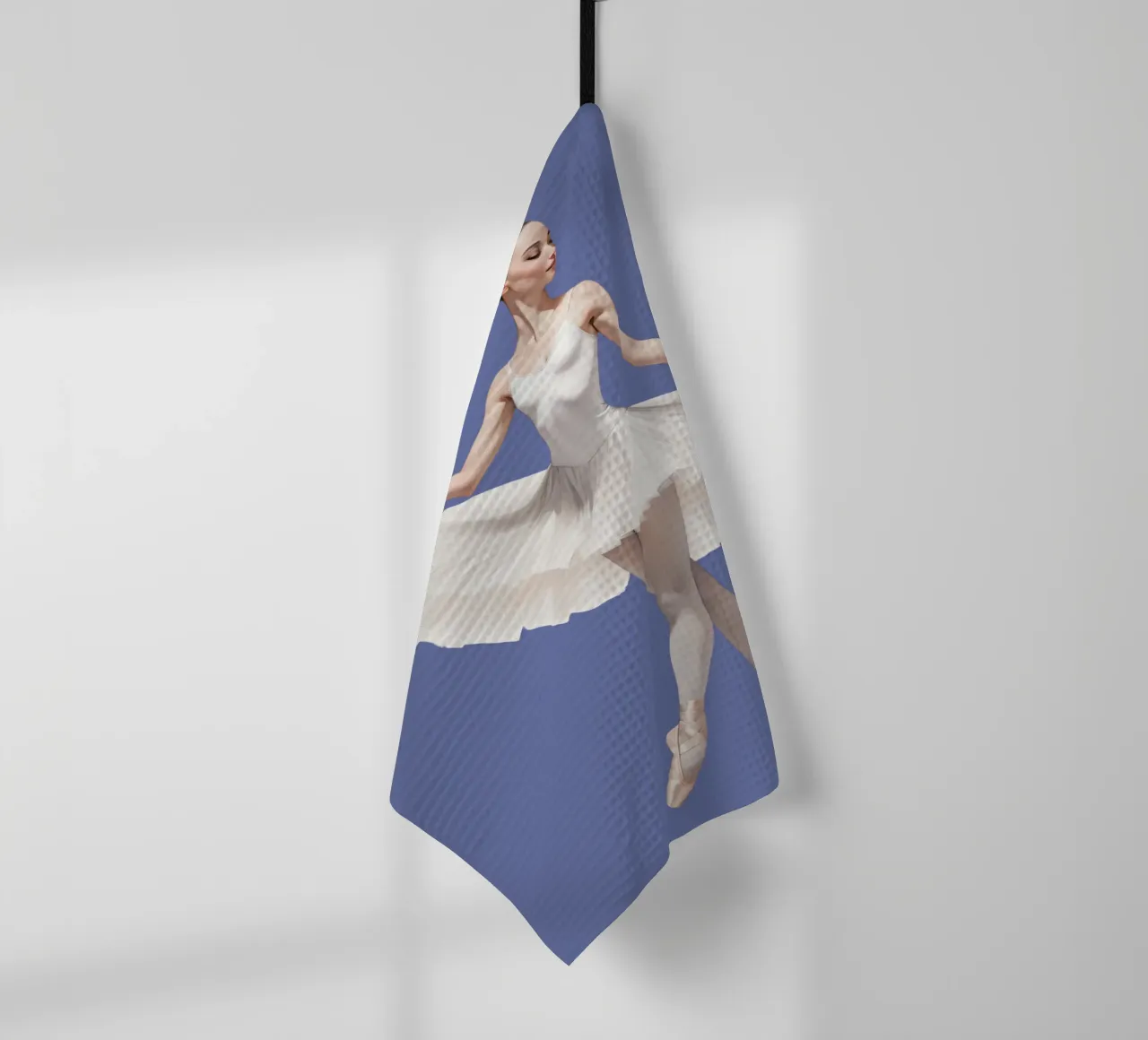 Ballerina con tutù e body bianco sulle punte canovaccio da cucina da DesignDoodle