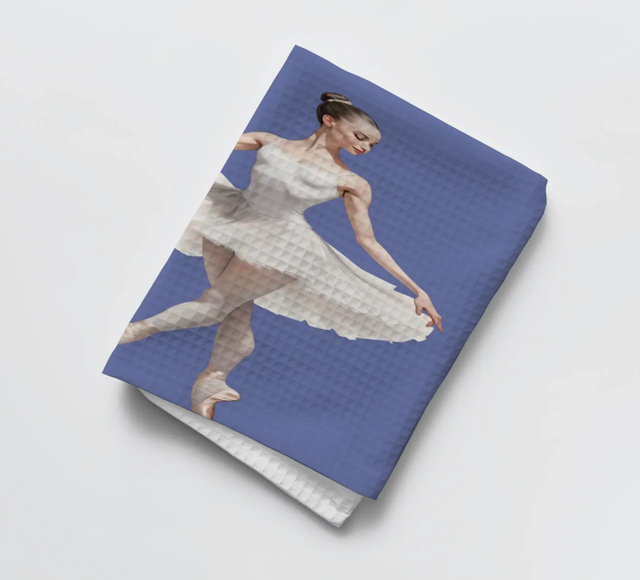 Ballerina con tutù e body bianco sulle punte canovaccio da cucina da DesignDoodle
