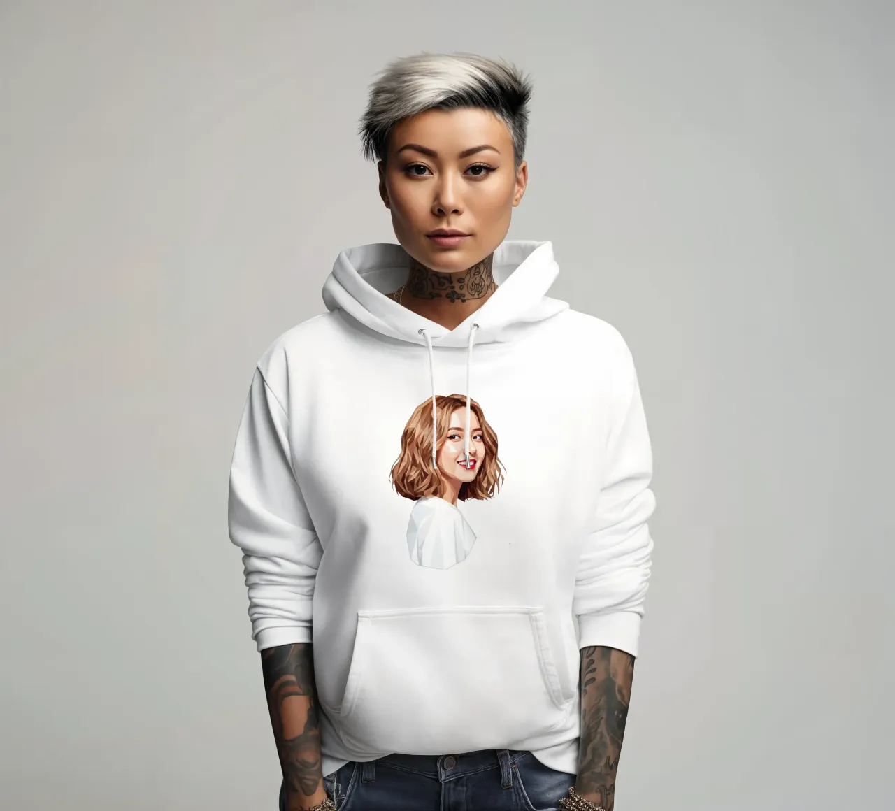 Ragazze asiatiche Generation Low poly felpa con cappuccio da Low Profile