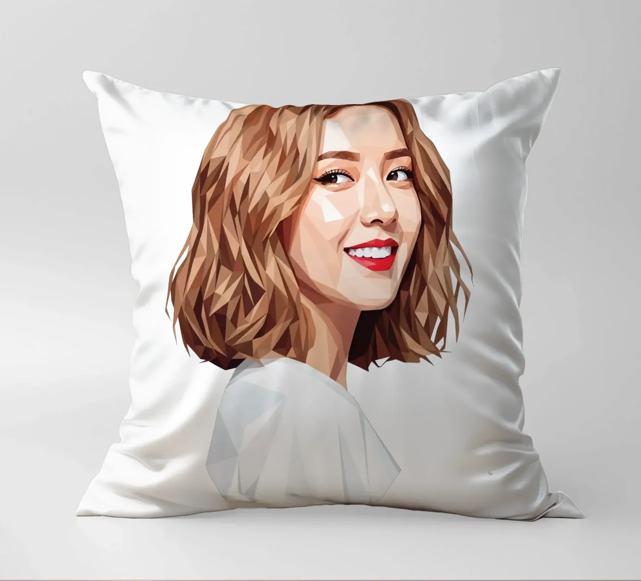 Ragazze asiatiche Generation Low poly cuscino da Low Profile