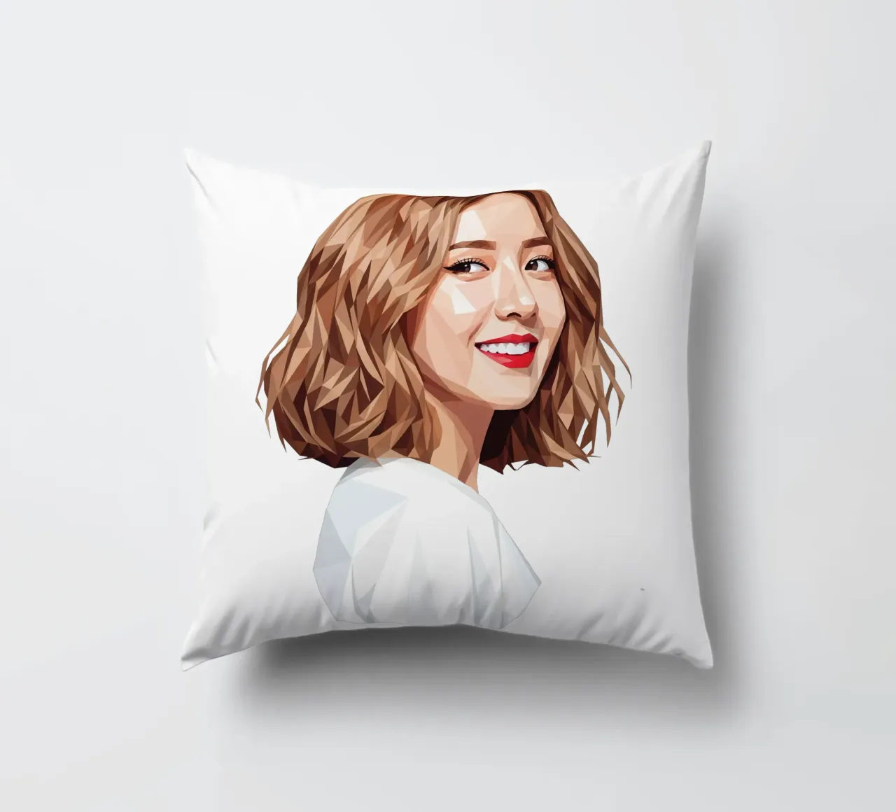 Ragazze asiatiche Generation Low poly cuscino da Low Profile