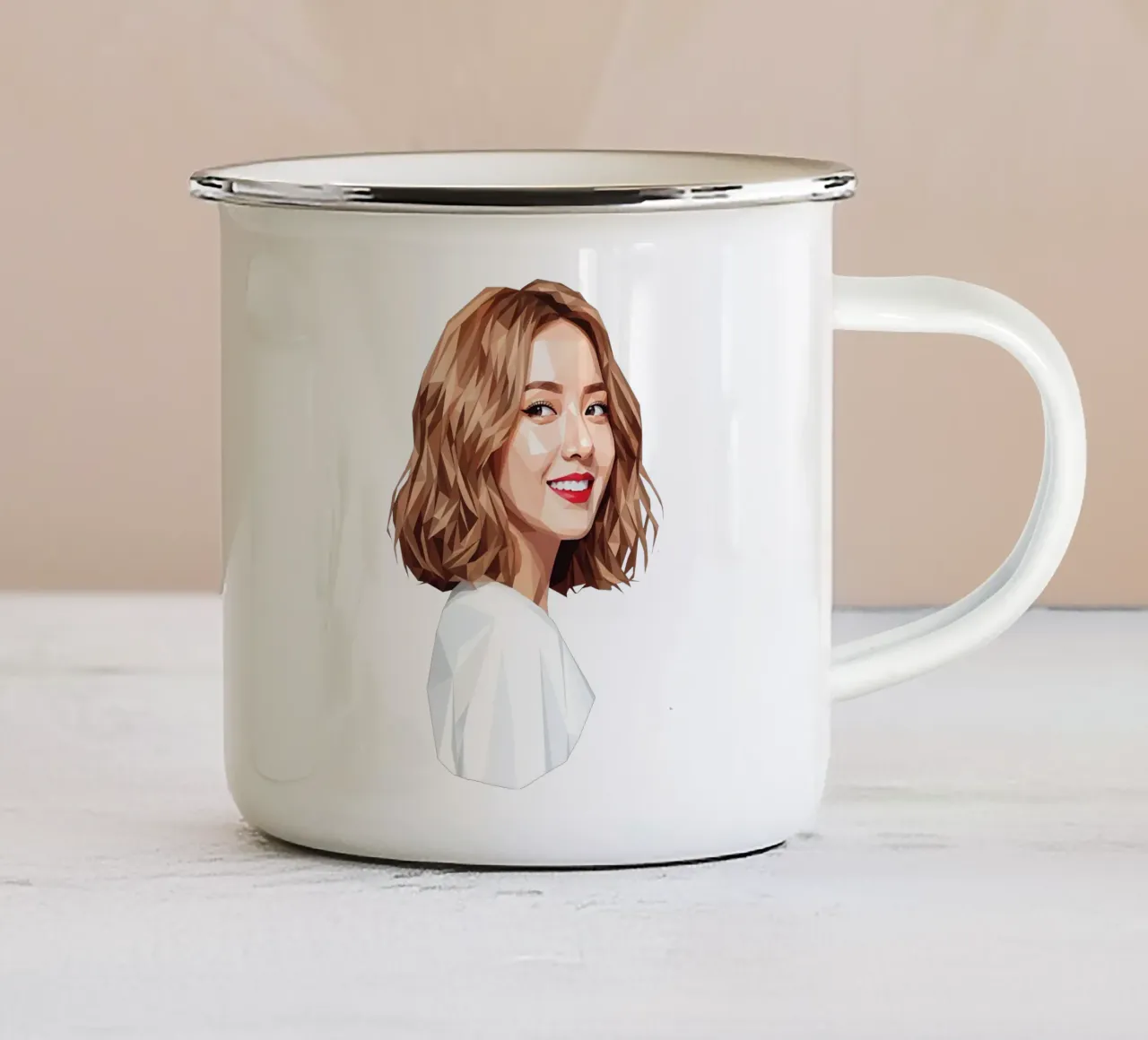 Ragazze asiatiche Generation Low poly tazza in smalto da Low Profile