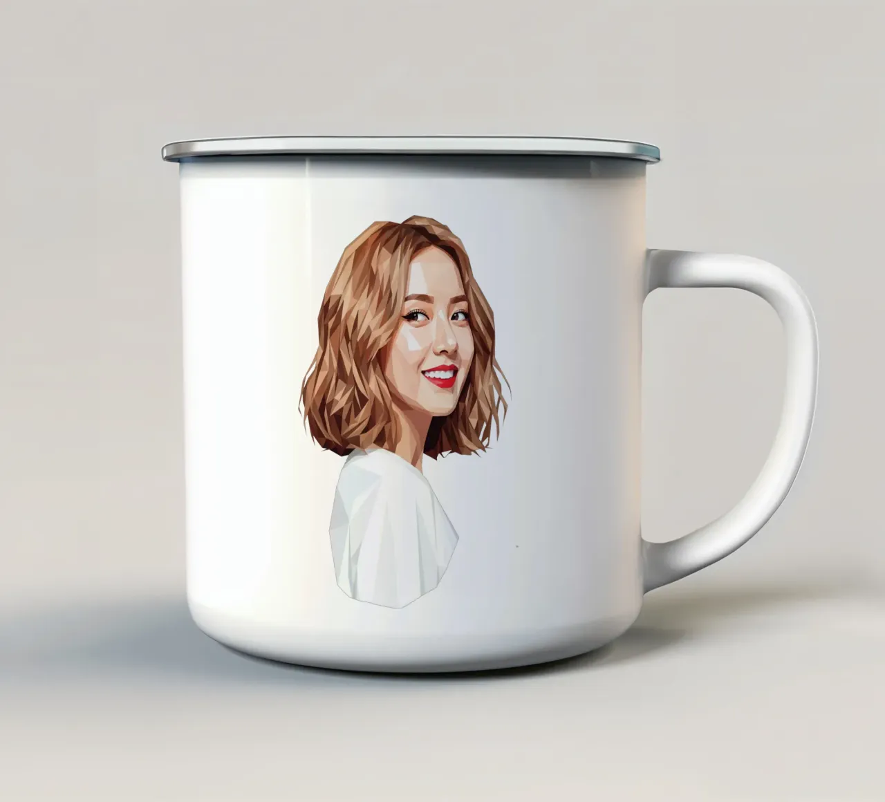 Ragazze asiatiche Generation Low poly tazza in smalto da Low Profile
