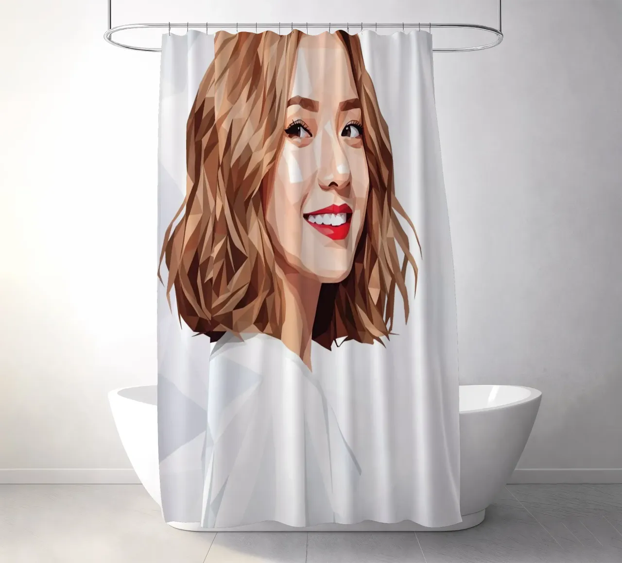 Ragazze asiatiche Generation Low poly tenda da doccia da Low Profile