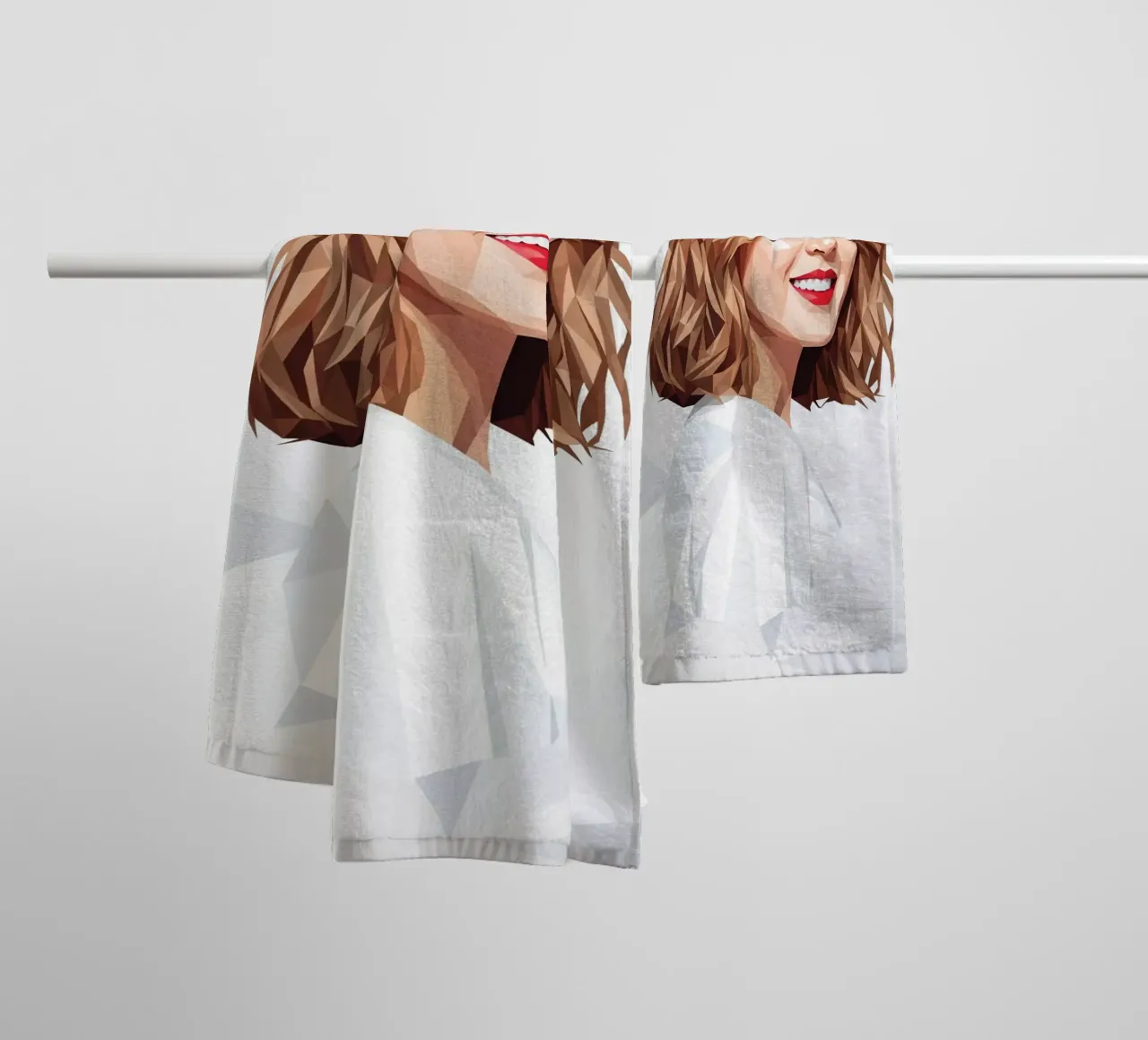 Ragazze asiatiche Generation Low poly asciugamano da bagno da Low Profile