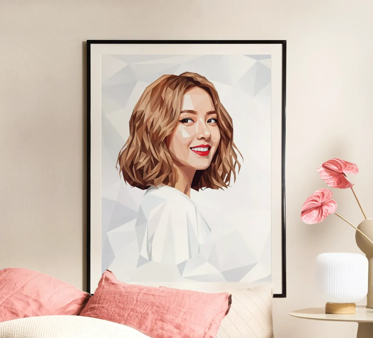Ragazze asiatiche Generation Low poly carta hahnemühle da Low Profile