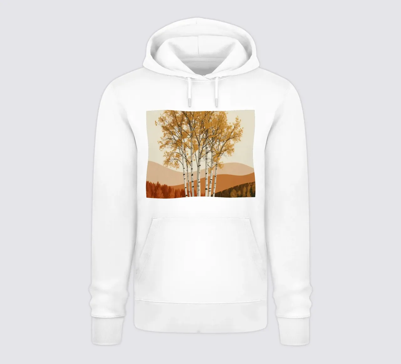 Betulle in un paesaggio autunnale con il sole felpa con cappuccio da DesignDoodle