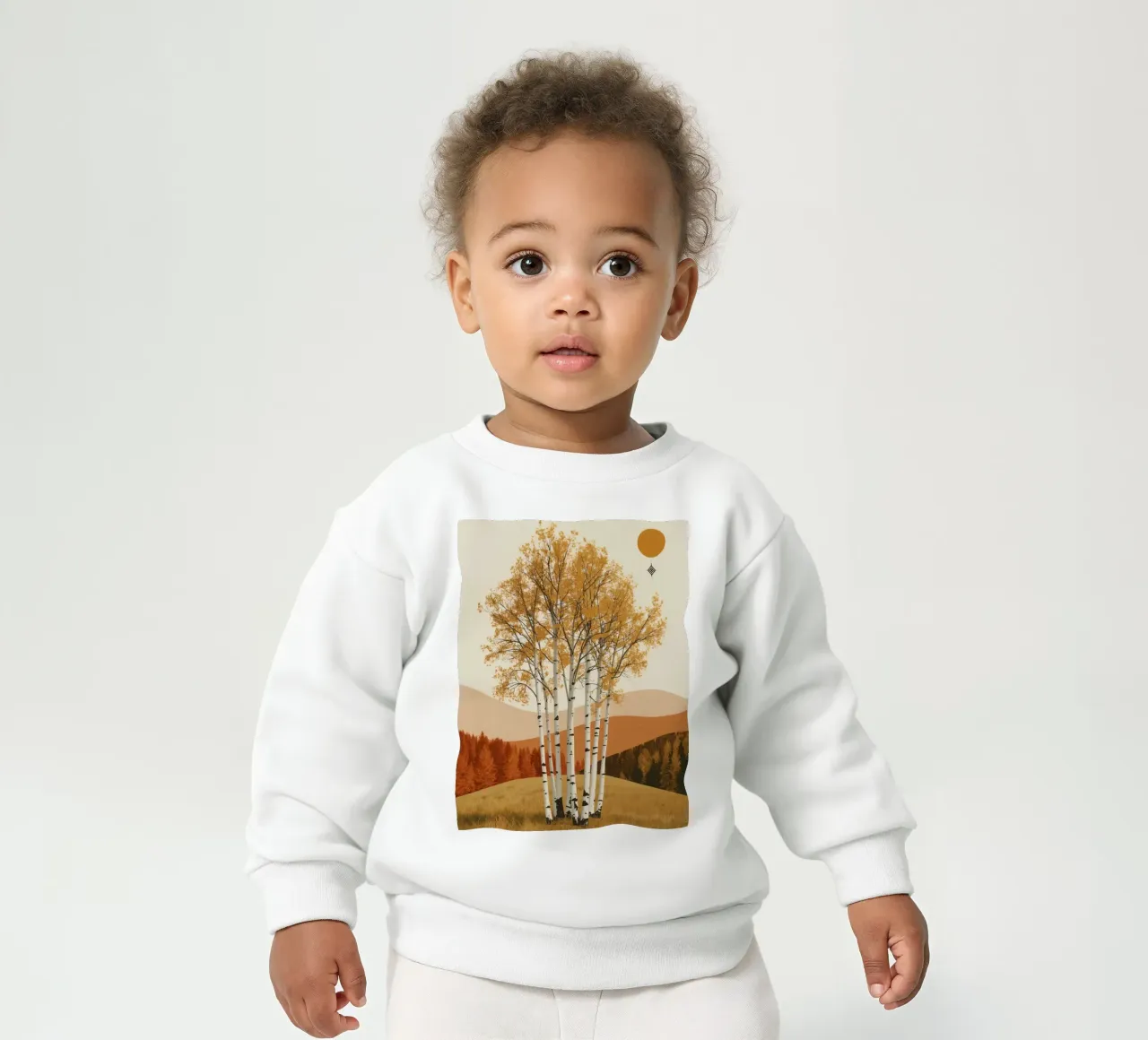Betulle in un paesaggio autunnale con il sole felpa neonato da DesignDoodle