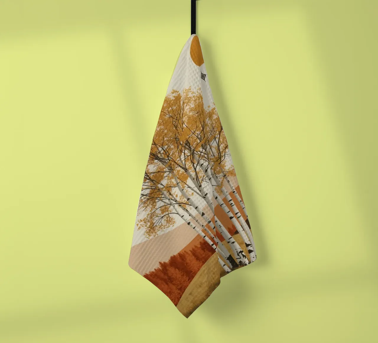 Betulle in un paesaggio autunnale con il sole canovaccio da cucina da DesignDoodle