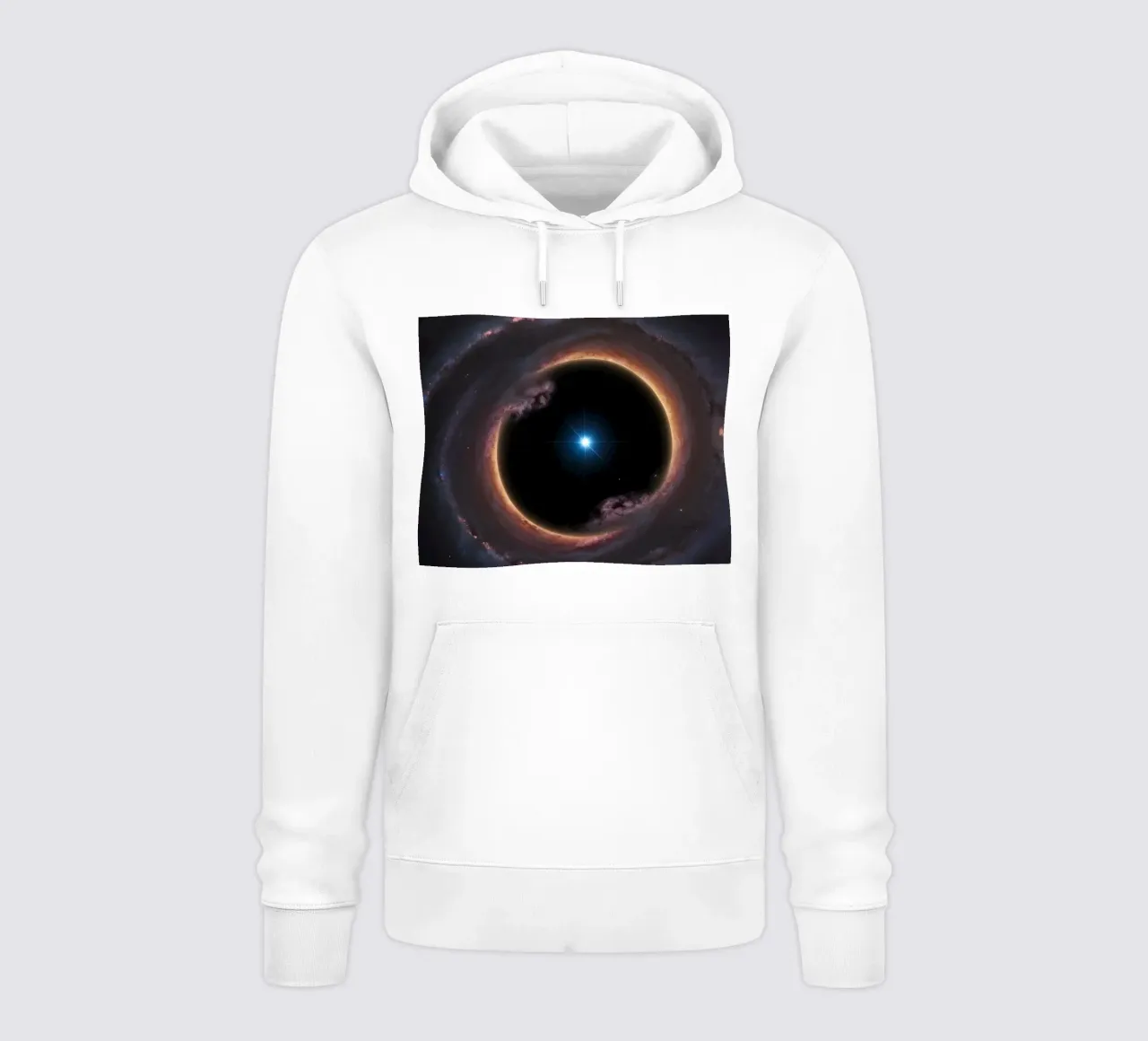 Buco nero con disco di accrescimento e stella felpa con cappuccio da DesignDoodle