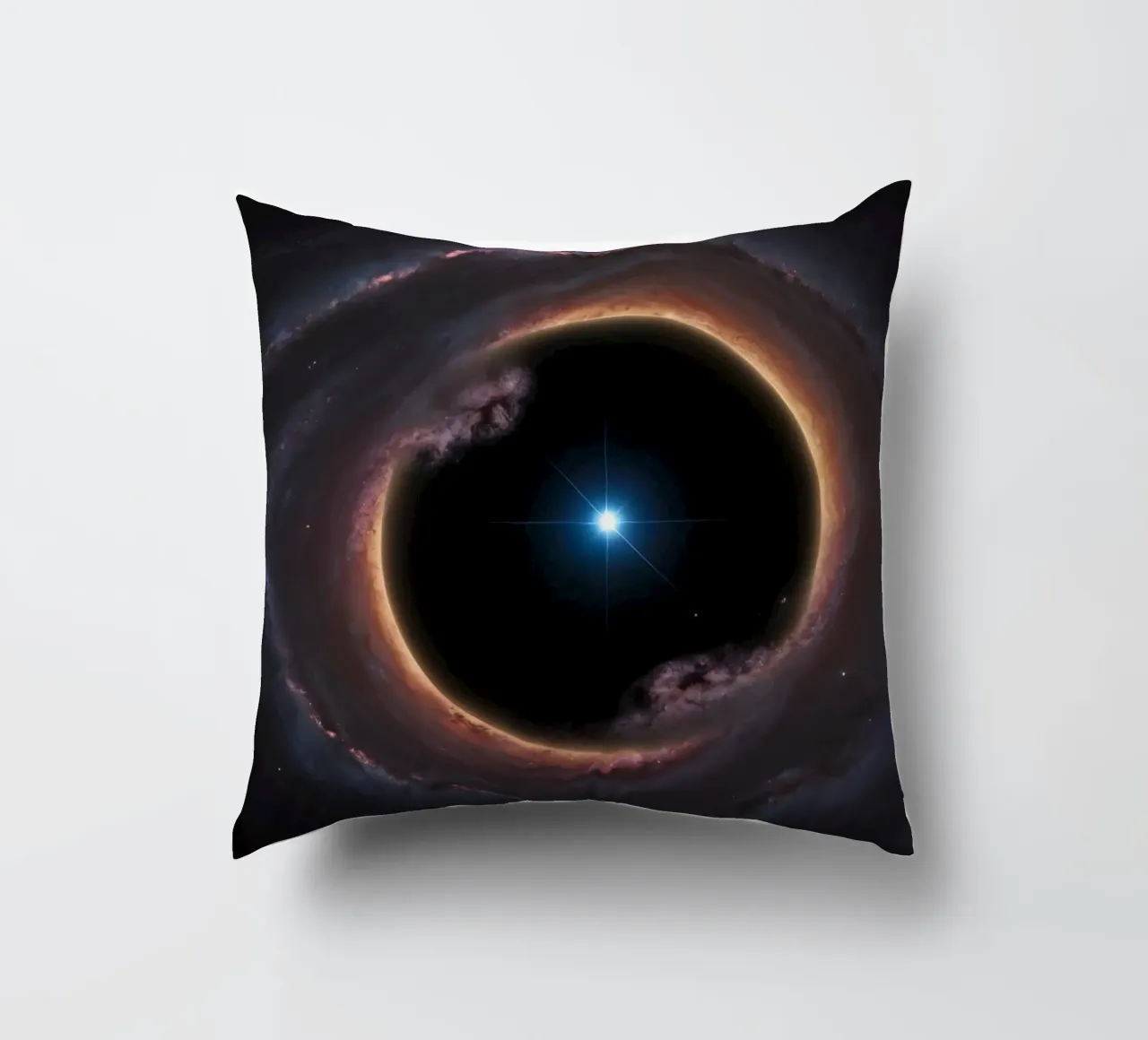 Buco nero con disco di accrescimento e stella cuscino da DesignDoodle