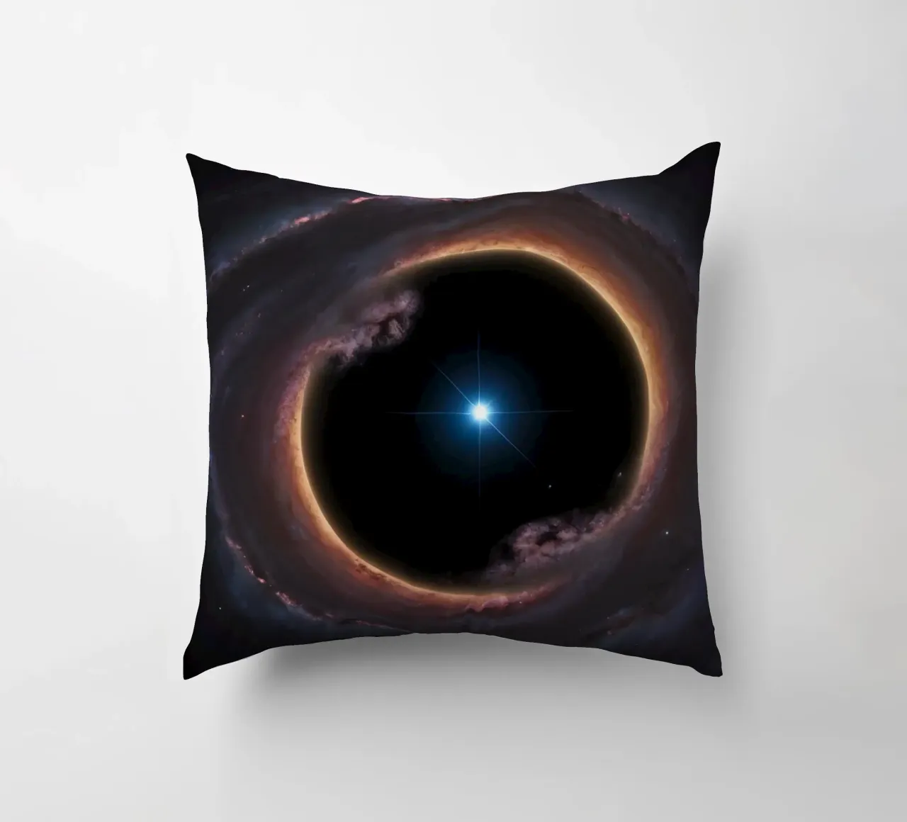 Buco nero con disco di accrescimento e stella cuscino da DesignDoodle