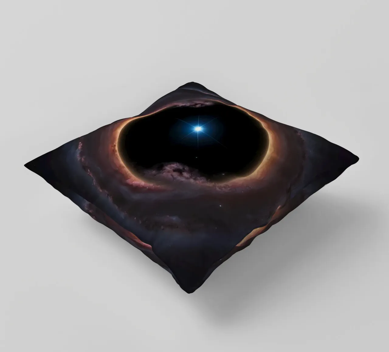 Buco nero con disco di accrescimento e stella cuscino da DesignDoodle