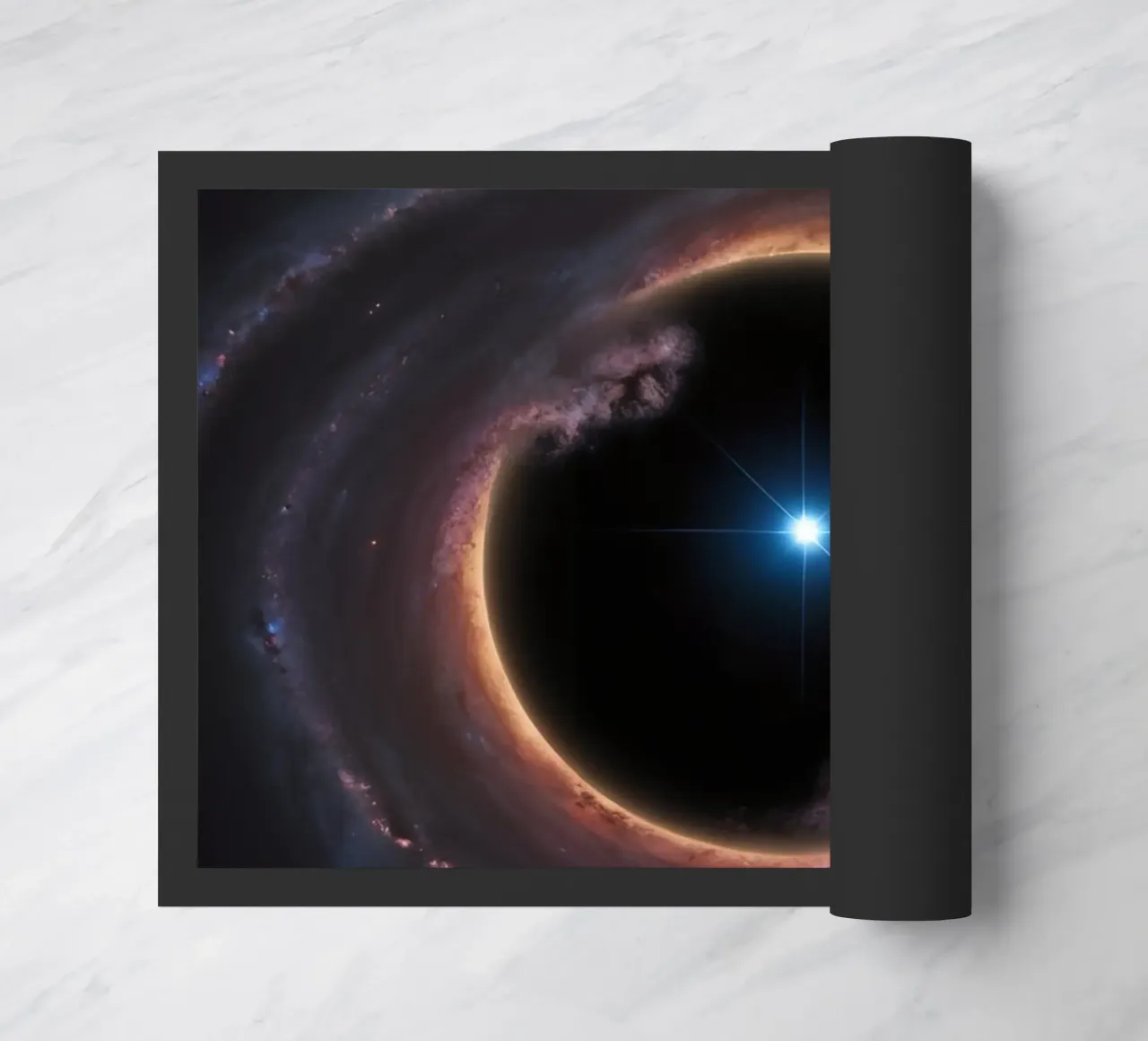 Buco nero con disco di accrescimento e stella zerbino da DesignDoodle