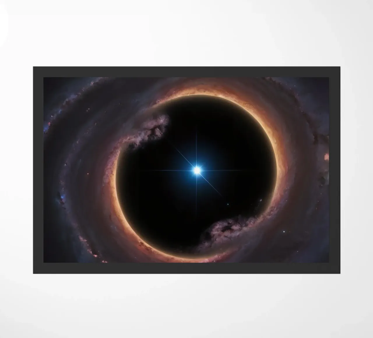 Buco nero con disco di accrescimento e stella zerbino da DesignDoodle