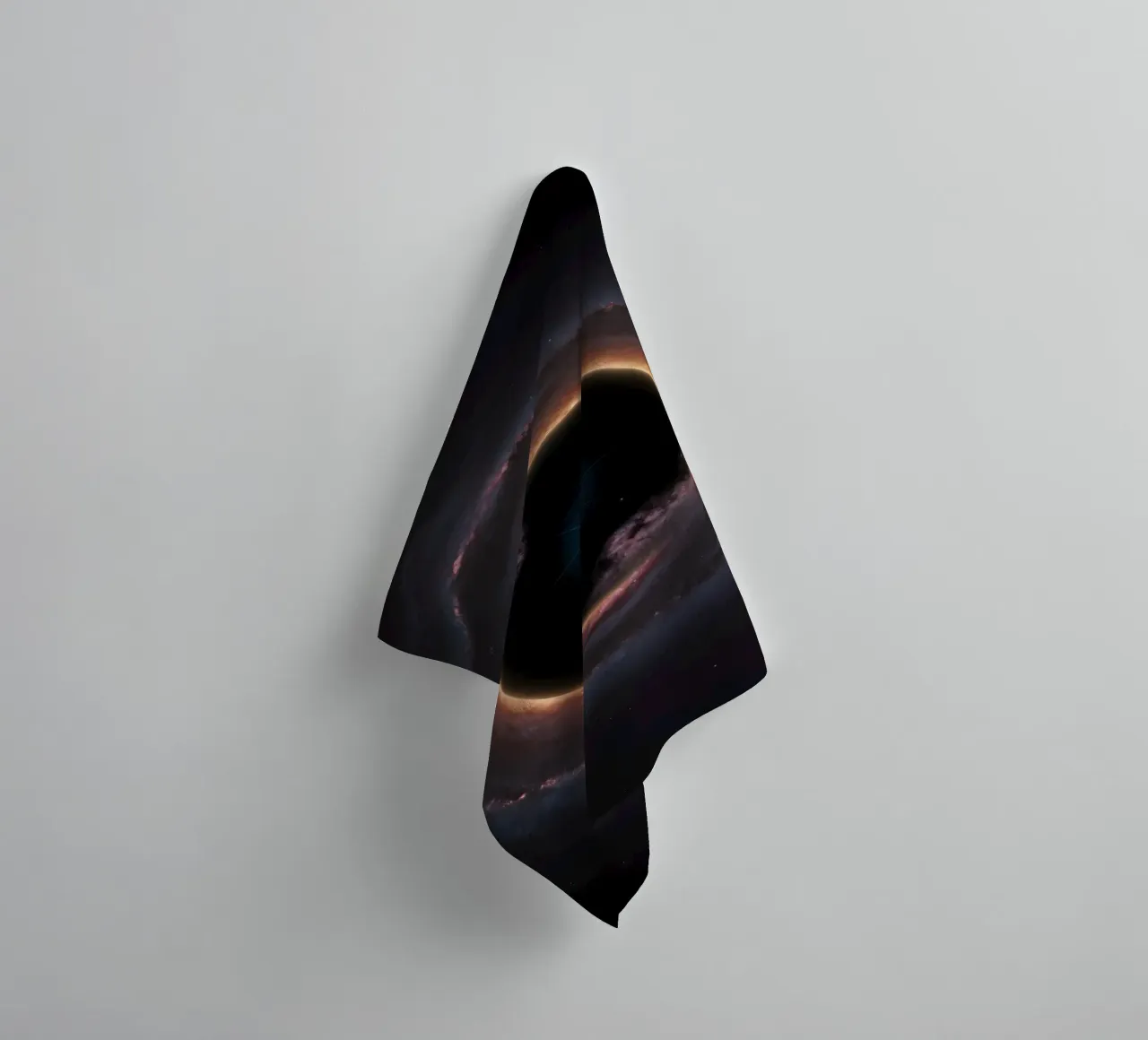 Black hole with accretion disk and star towel by DesignDoodle