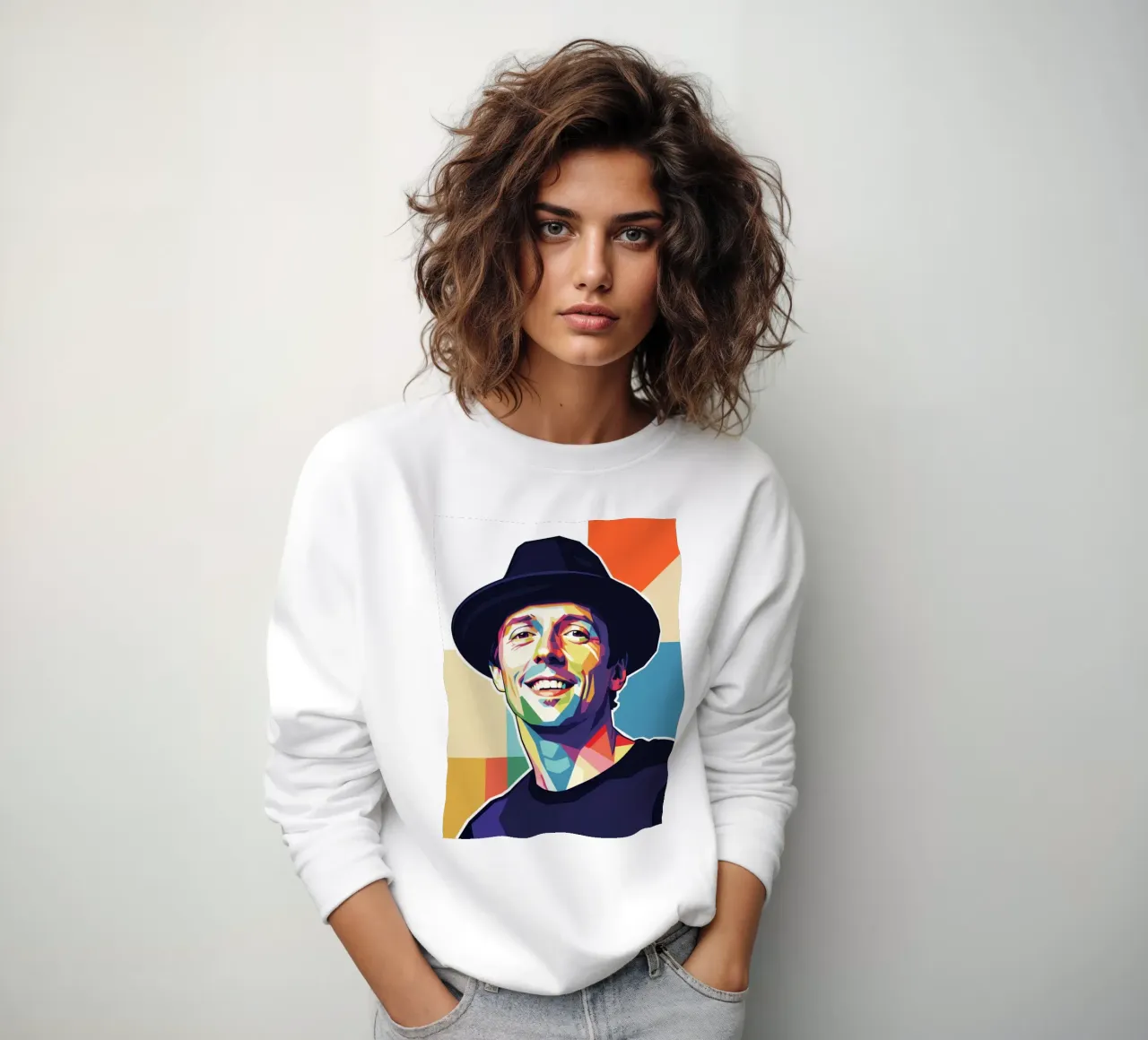 Ritratto pop art di Jason Mraz felpa da Hantamrata