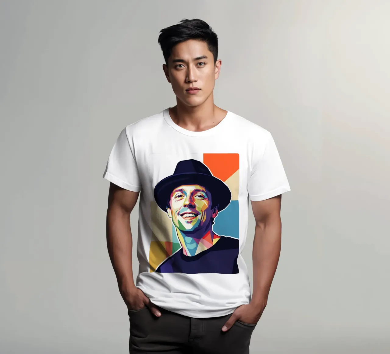 Ritratto pop art di Jason Mraz t-shirt da Hantamrata