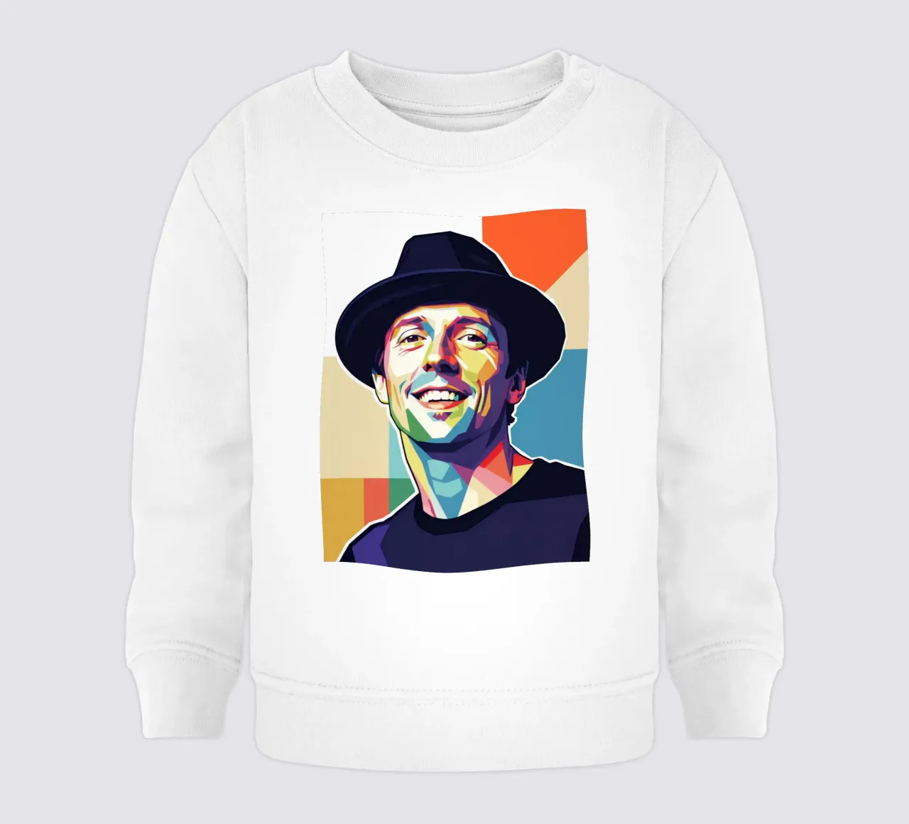 Ritratto pop art di Jason Mraz felpa neonato da Hantamrata