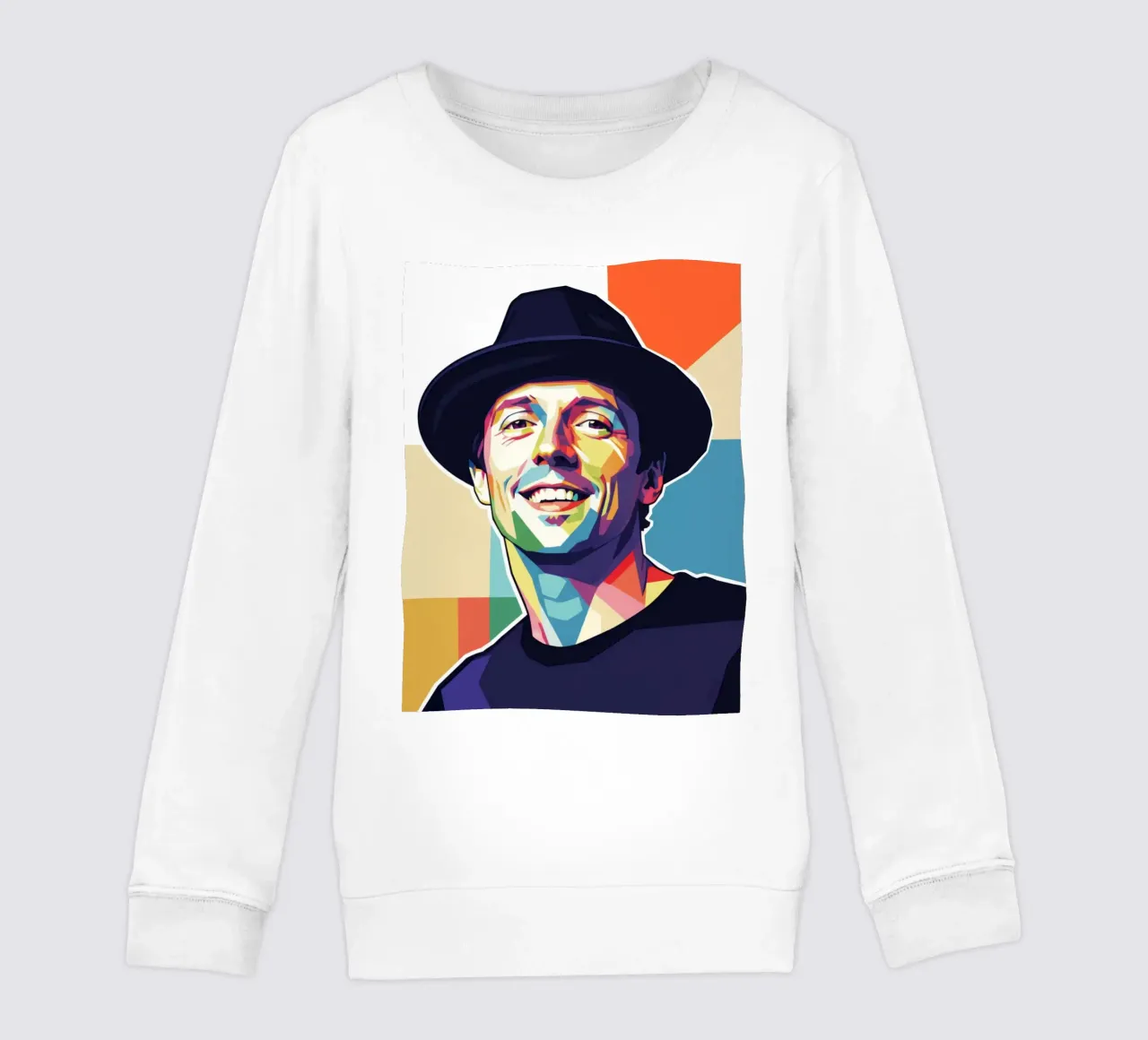Ritratto pop art di Jason Mraz felpa bambino da Hantamrata