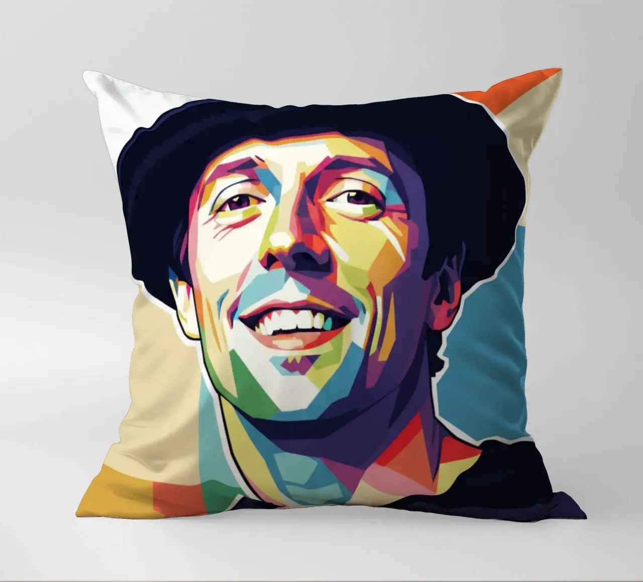 Ritratto pop art di Jason Mraz cuscino da Hantamrata