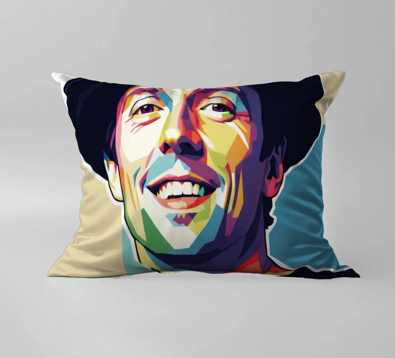 Ritratto pop art di Jason Mraz cuscino da Hantamrata