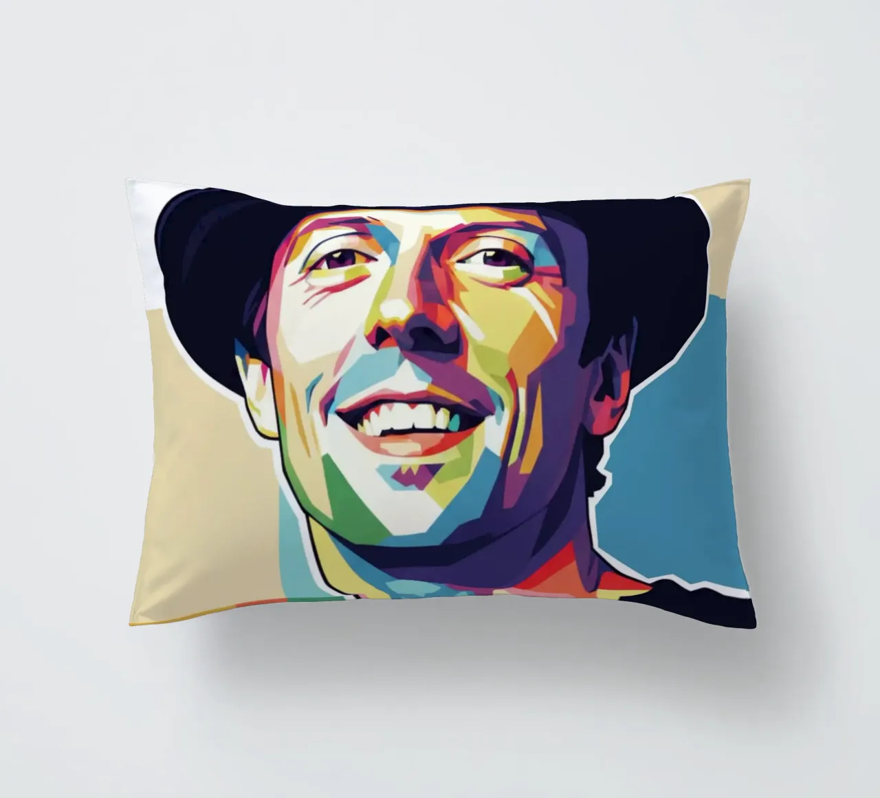 Ritratto pop art di Jason Mraz cuscino da Hantamrata