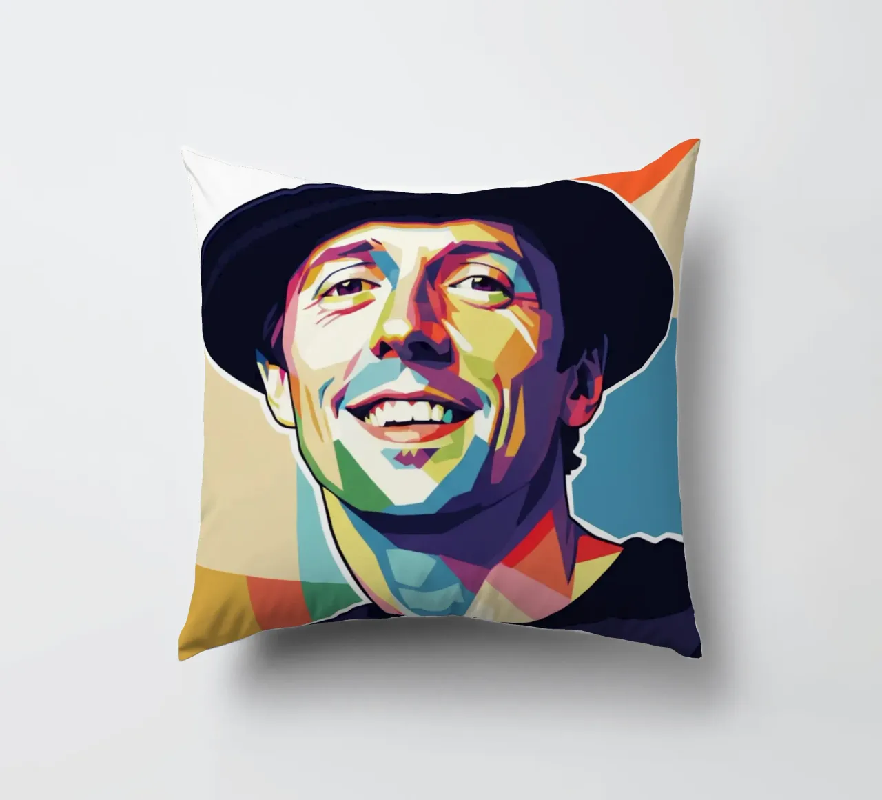 Ritratto pop art di Jason Mraz cuscino da Hantamrata