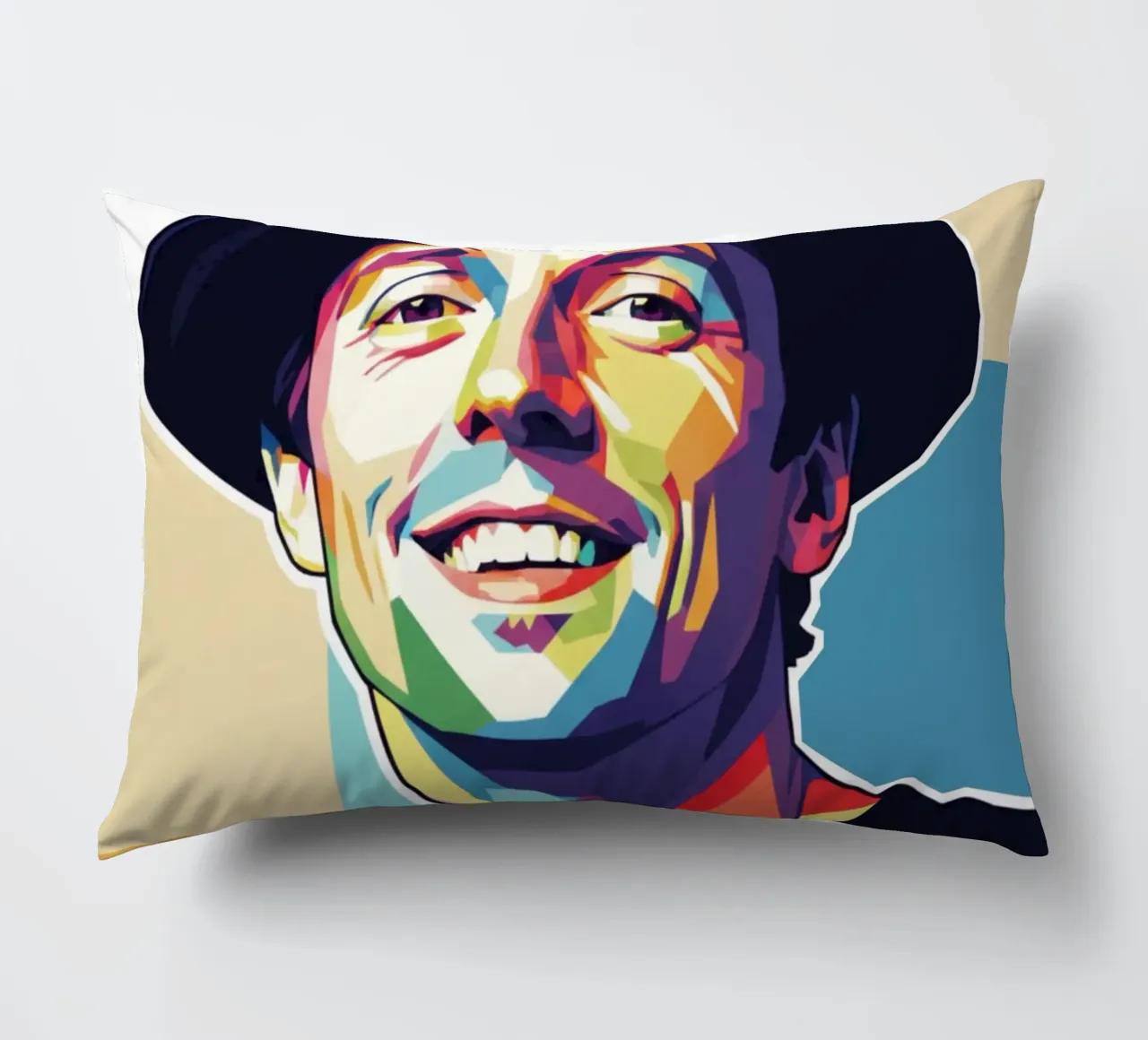 Ritratto pop art di Jason Mraz cuscino da Hantamrata